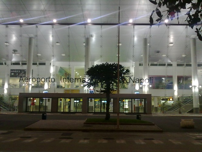 Simone checks out the empty airport